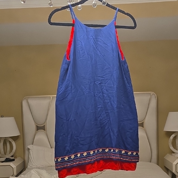 THML Blue and Red Mini Dress - Picture 4 of 14